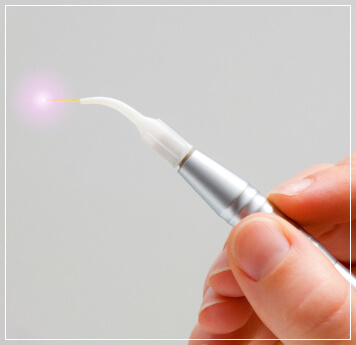 closeup of dental laser tool