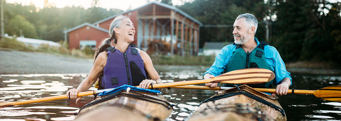 smiling senior couple