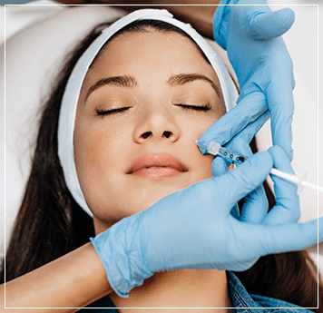 woman receiving a collagen stimulator injection